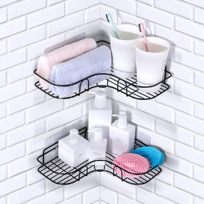 Voguehaven Metal Bathroom Corner Rack Storage Shelves