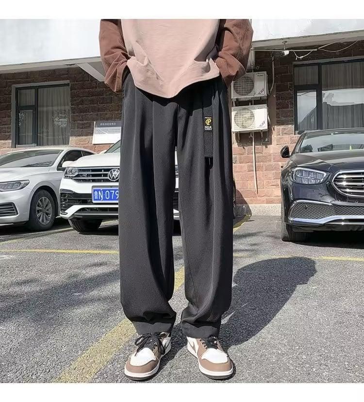 Voguehaven Men's Loose Straight Wide Leg Casual Track Pant