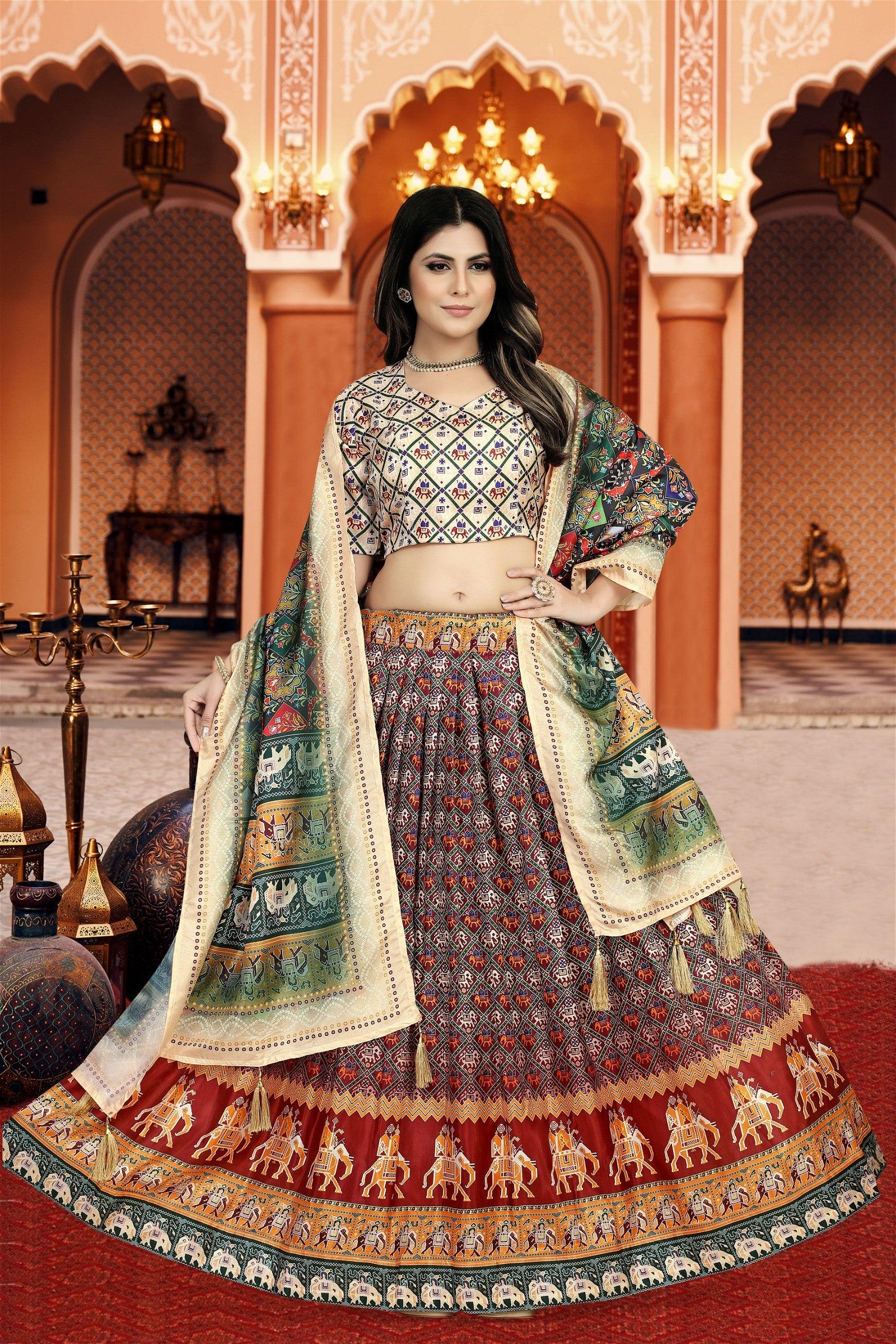 Attractive Fancy Lehenga Choli With Latest Dupatta For Women - VOGUEHAVENSTORE