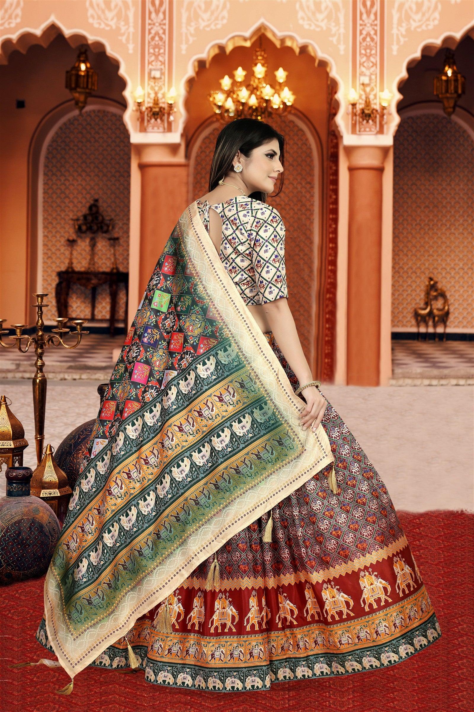 Attractive Fancy Lehenga Choli With Latest Dupatta For Women - VOGUEHAVENSTORE