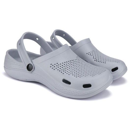 Bersache Comfortable Clogs For Men (Grey) - VOGUEHAVENSTORE