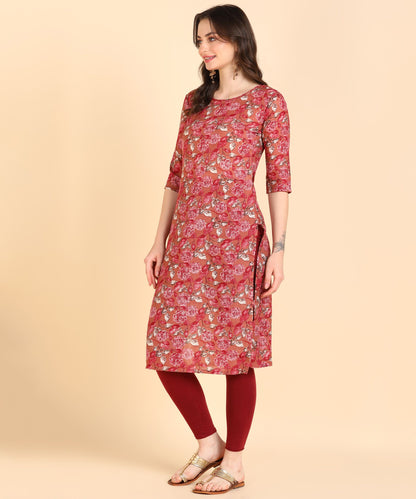 Voguehaven Women's Cotton Printed Straight Kurti - VOGUEHAVENSTORE