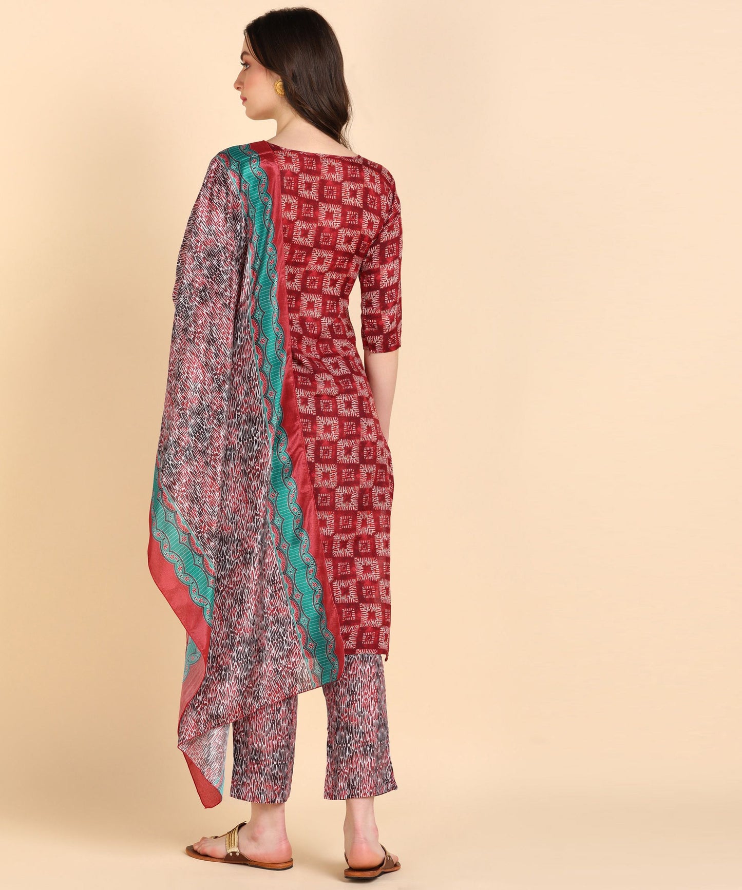 Voguehaven Women's Cotton Printed kurti and Pant With Dupatta Set - VOGUEHAVENSTORE