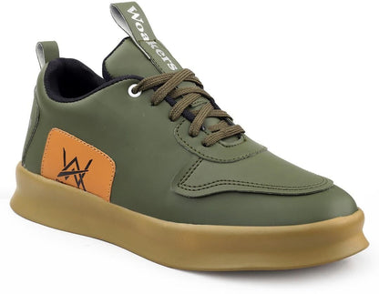 VogueHaven Woakers Green Men's Casual Sneakers - VOGUEHAVENSTORE