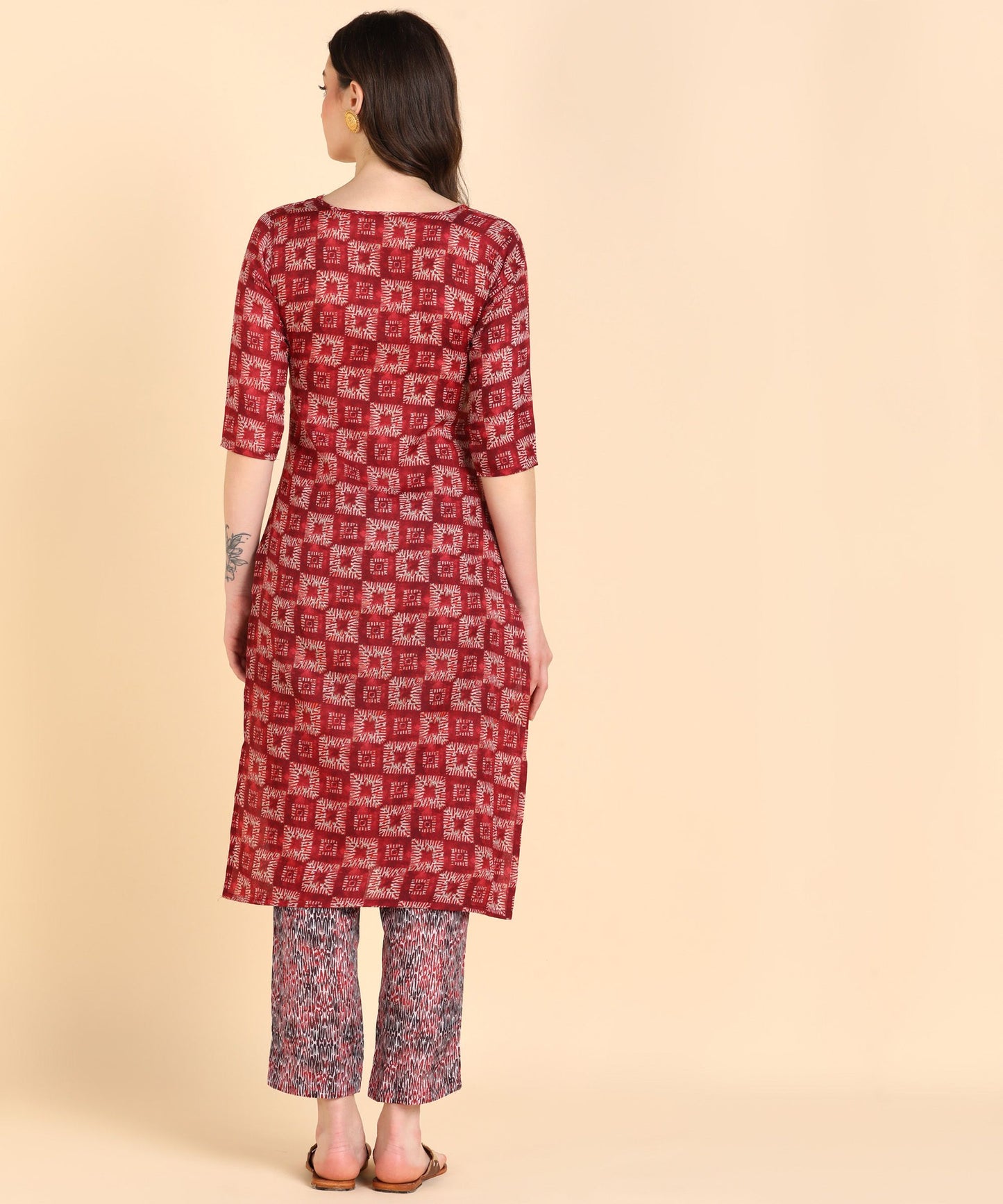 Voguehaven Women's Cotton Printed Straight Kurti With Pant Set - VOGUEHAVENSTORE