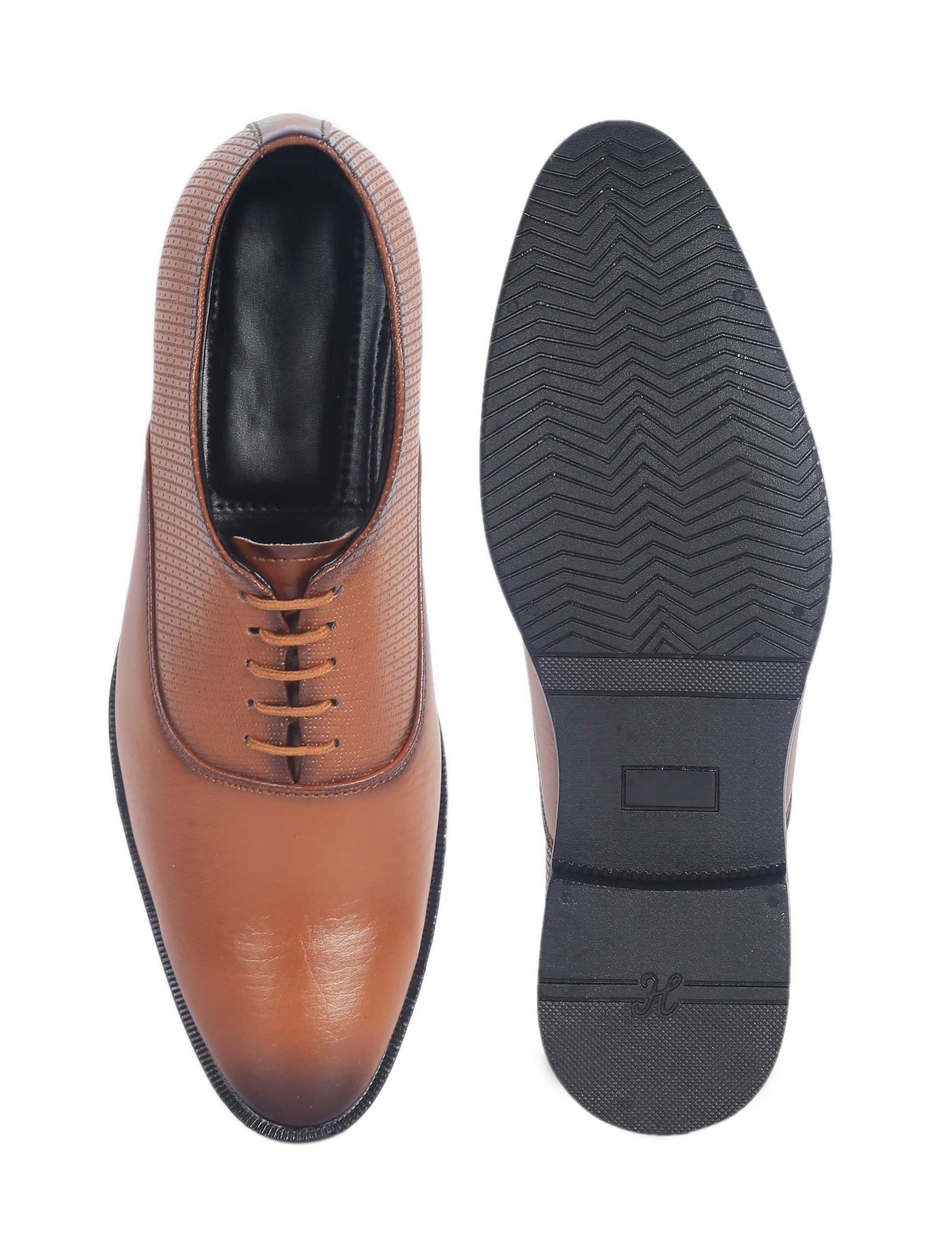 Voguehaven Ranfo Men's Synthetic Leather Formal Tan Shoes - VOGUEHAVENSTORE